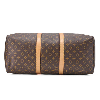 LOUIS VUITTON Louis Vuitton Monogram Keepol Handi?re 50 Boston Bag M41416 Brown Gold-Tone Hardware, Pre-Owned