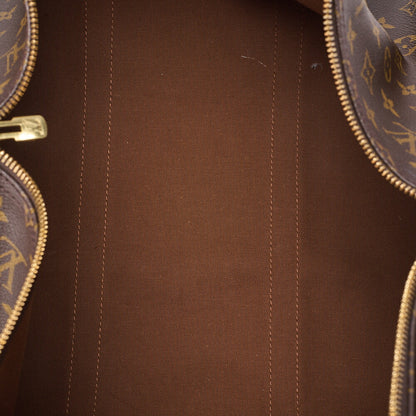 LOUIS VUITTON Louis Vuitton Monogram Keepol Handi?re 50 Boston Bag M41416 Brown Gold-Tone Hardware, Pre-Owned