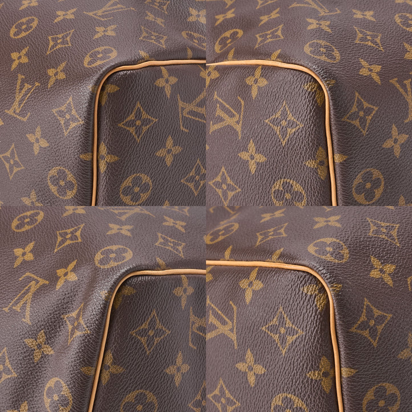 LOUIS VUITTON Louis Vuitton Monogram Keepol Handi?re 50 Boston Bag M41416 Brown Gold-Tone Hardware, Pre-Owned