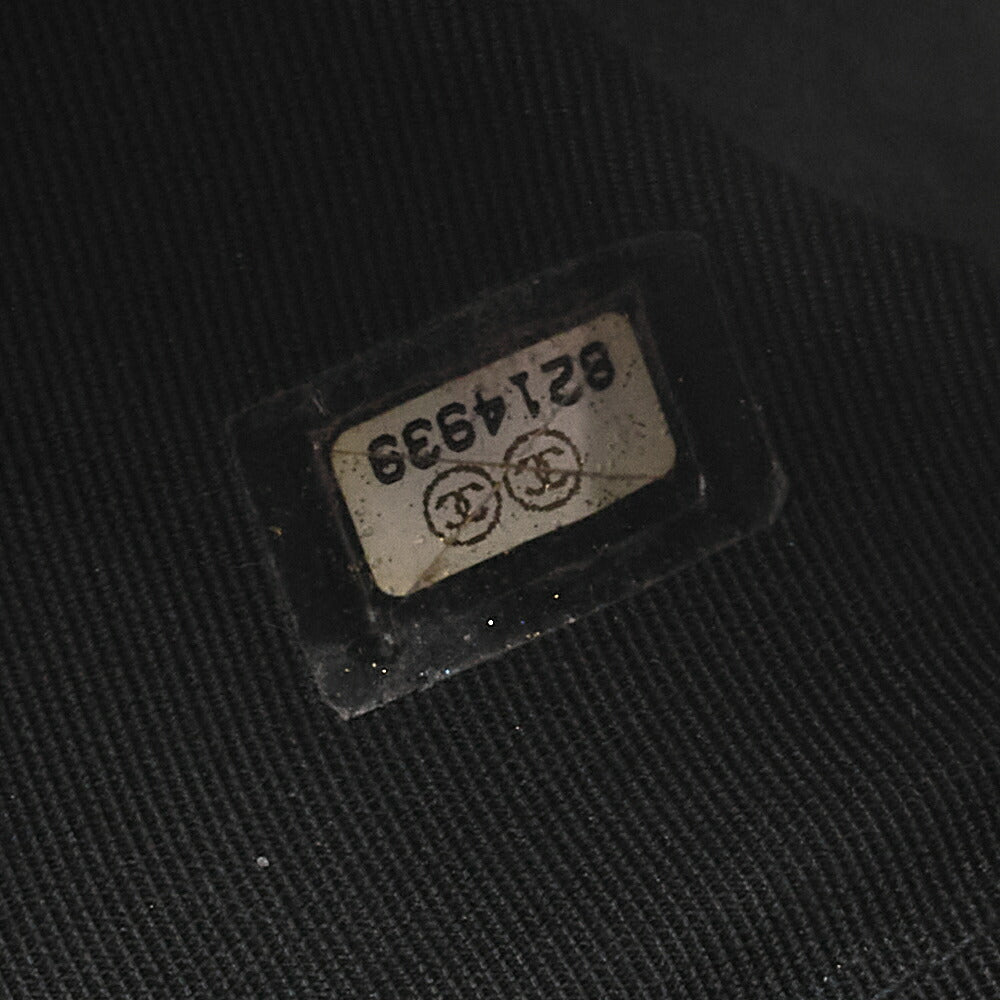 CHANEL Handbag Boston Bag Caviar Skin Matelasse Cocomark Black Gold-Tone Hardware, Pre-Owned