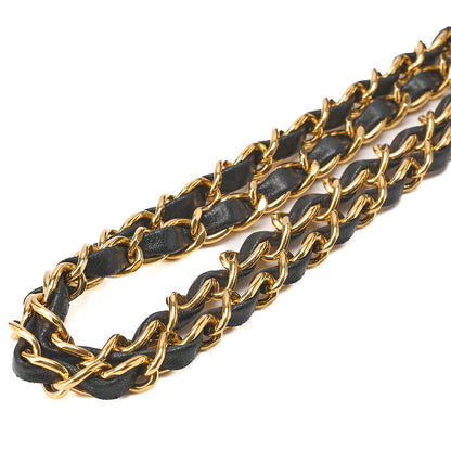 CHANEL Shoulder Bag Matelasse Lambskin Diana 22cm Flap Chain Shoulder Black Gold-Tone Hardware, Pre-Owned