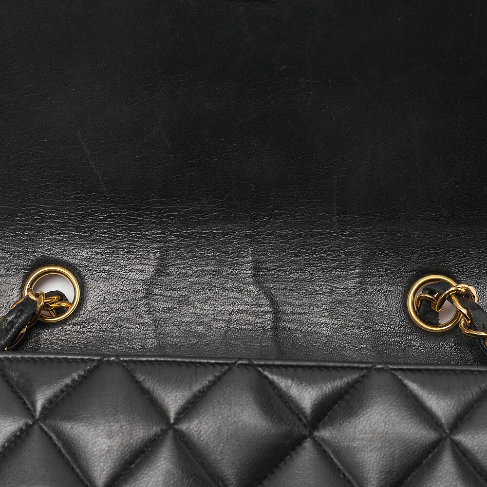 CHANEL Shoulder Bag Matelasse Lambskin Diana 22cm Flap Chain Shoulder Black Gold-Tone Hardware, Pre-Owned