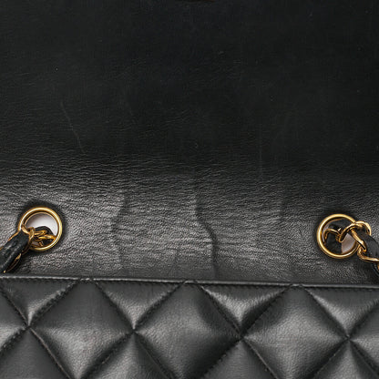 CHANEL Shoulder Bag Matelasse Lambskin Diana 22cm Flap Chain Shoulder Black Gold-Tone Hardware, Pre-Owned
