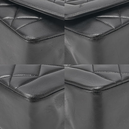 CHANEL Shoulder Bag Matelasse Lambskin Diana 22cm Flap Chain Shoulder Black Gold-Tone Hardware, Pre-Owned