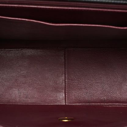 CHANEL Chain Shoulder Bag Deca Matrasse 34cm Single Flap Lambskin Black Gold-Tone Hardware, Pre-Owned