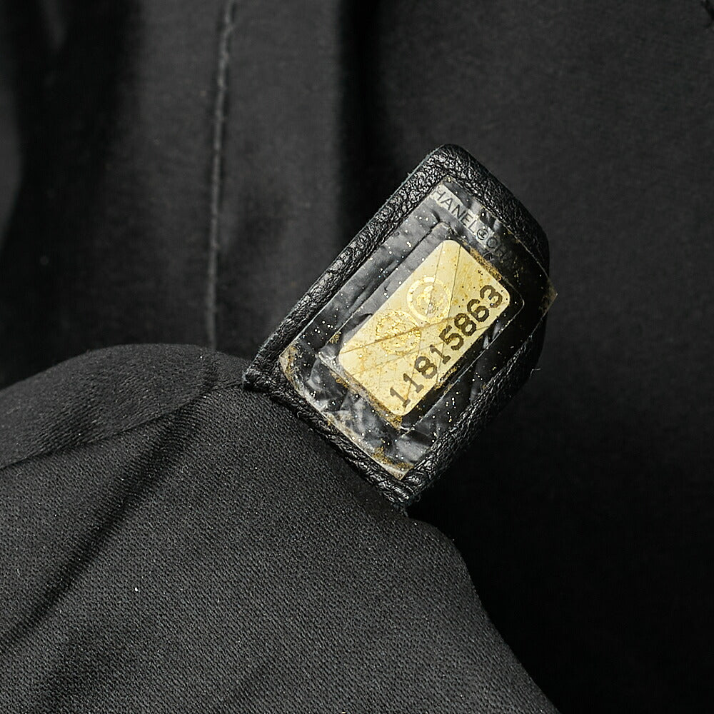 CHANEL ウルトラスティッチ ココマーク ショルダーバッグ ボストン ラムスキン 黒 シルバー金具 中古