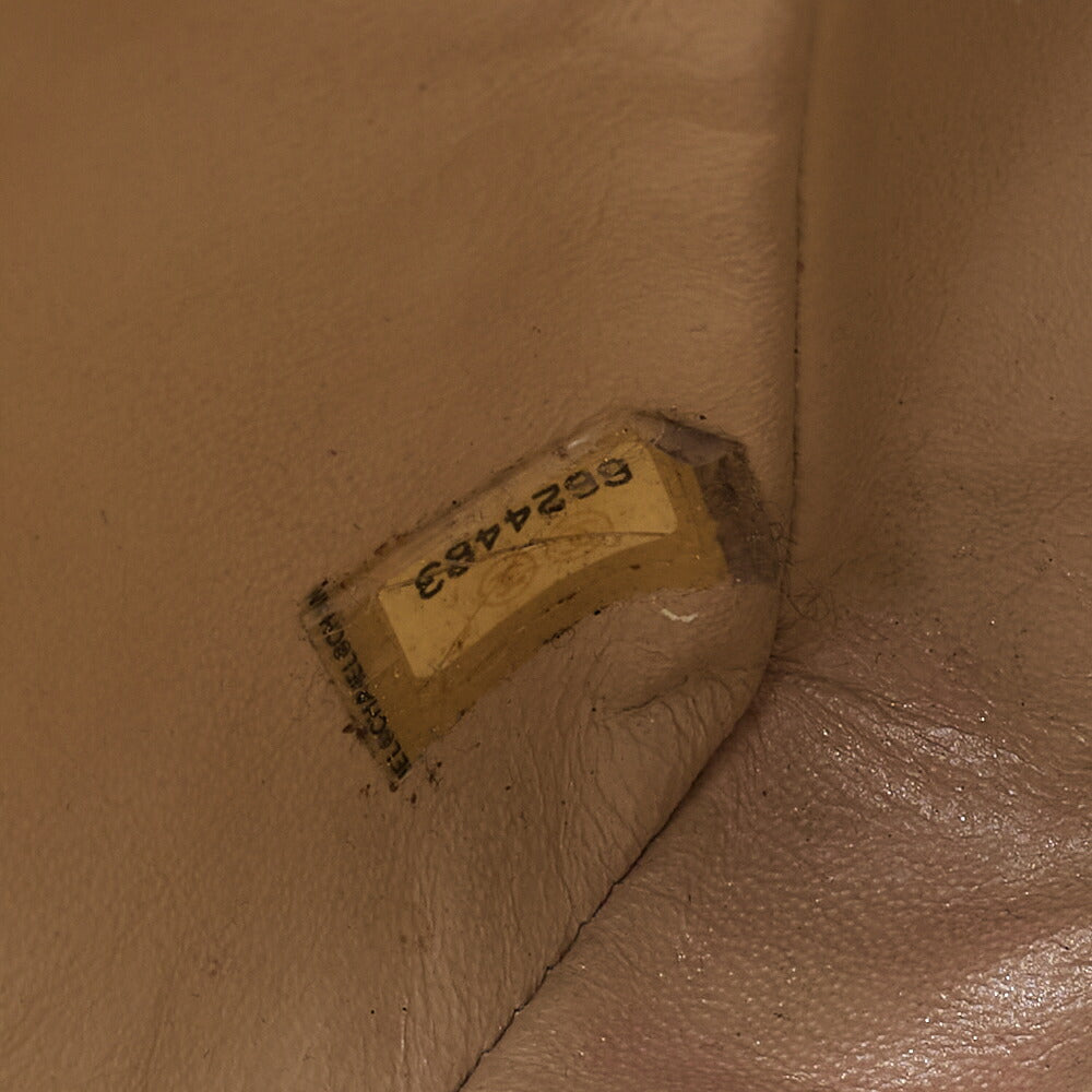 CHANEL Shoulder Bag Chocolate Bar Lambskin x Enamel Beige x Black Gold-Tone Hardware, Pre-Owned