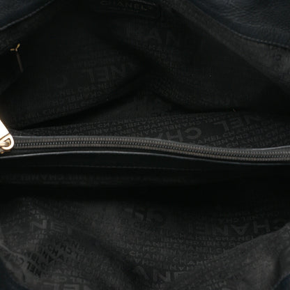 CHANEL Handbag (Removable Handle) Cocomark Caviar Skin Black Gold-Tone Hardware, Pre-Owned