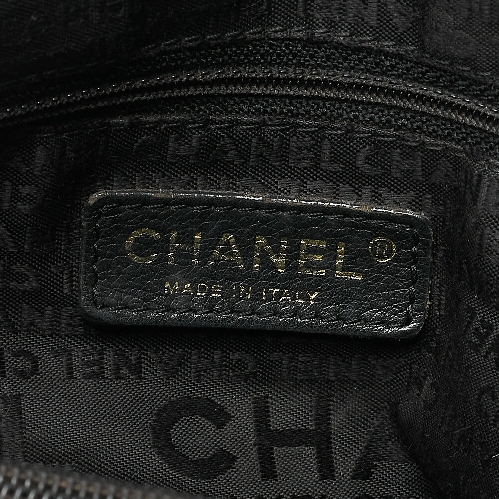 CHANEL Handbag (Removable Handle) Cocomark Caviar Skin Black Gold-Tone Hardware, Pre-Owned