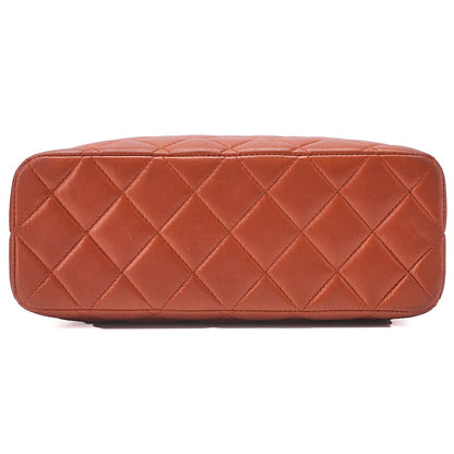 CHANEL Handbag Matrasse Tortoiseshell Chain Tote Lambskin Orange Gold-Tone Hardware, Pre-Owned