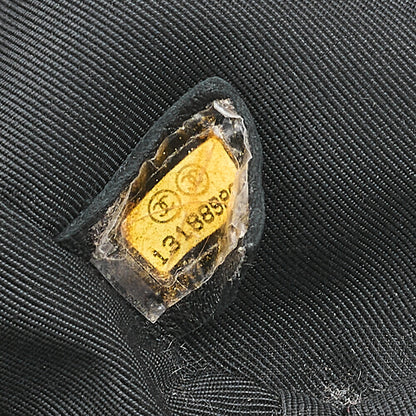 CHANEL Coco Mark Fringe Chain Tote Bag Lambskin Black Gold-Tone Hardware, Pre-Owned