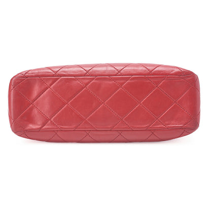 CHANEL Matelasse Coco Charm Chain Shoulder Bag Vintage Calf Red Silver-Tone Hardware, Pre-Owned