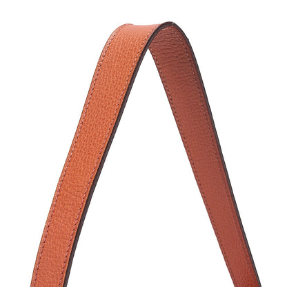 HERMES Sack Colorado PM Shoulder Bag Liege x Canvas Orange Silver-Tone Hardware, Pre-Owned