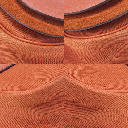 HERMES Sack Colorado PM Shoulder Bag Liege x Canvas Orange Silver-Tone Hardware, Pre-Owned