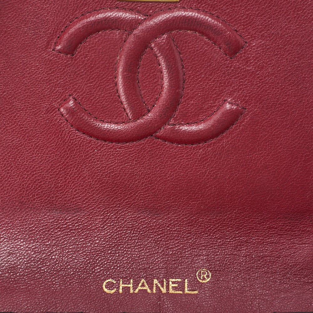 CHANEL Matelasse Half Moon Chain Shoulder Bag Lambskin Black Gold-Tone Hardware, Pre-Owned