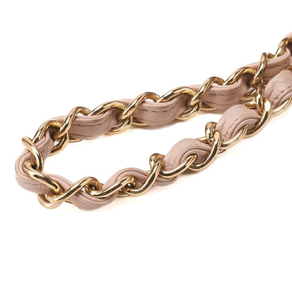 CHANEL Shoulder Bag Girl Chanel Chocolate Bar Lambskin Pink Gold -Tone Hardware, Pre-Owned