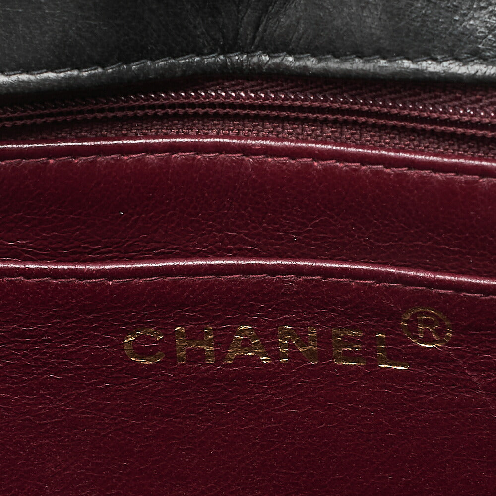 CHANEL Chain Shoulder Bag Square Lambskin Big Coco Black Gold -Tone Hardware, Pre-Owned