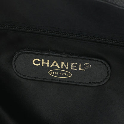 CHANEL Outside Flap Ball Charm Business Tote Bag Caviar Skin Black Gold-Tone Hardware, Pre-Owned