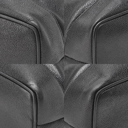 CHANEL Outside Flap Ball Charm Business Tote Bag Caviar Skin Black Gold-Tone Hardware, Pre-Owned