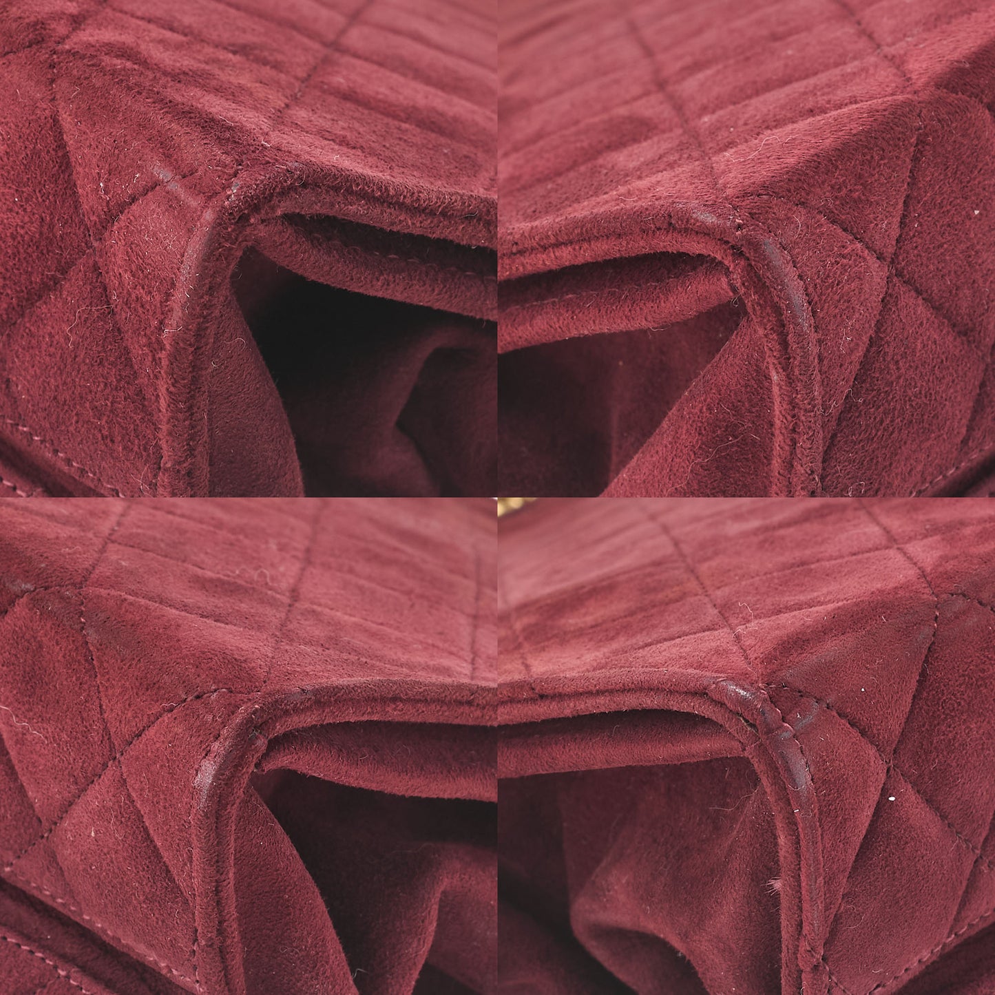 CHANEL Shoulder Bag Matelasse Suede 2.55 Chain Shoulder Bag Red Gold -Tone Hardware, Pre-Owned