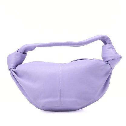BOTTEGA VENETA Bottega Veneta Double Knot Mini Handbag Leather Purple Silver -Tone Hardware, Pre-Owned