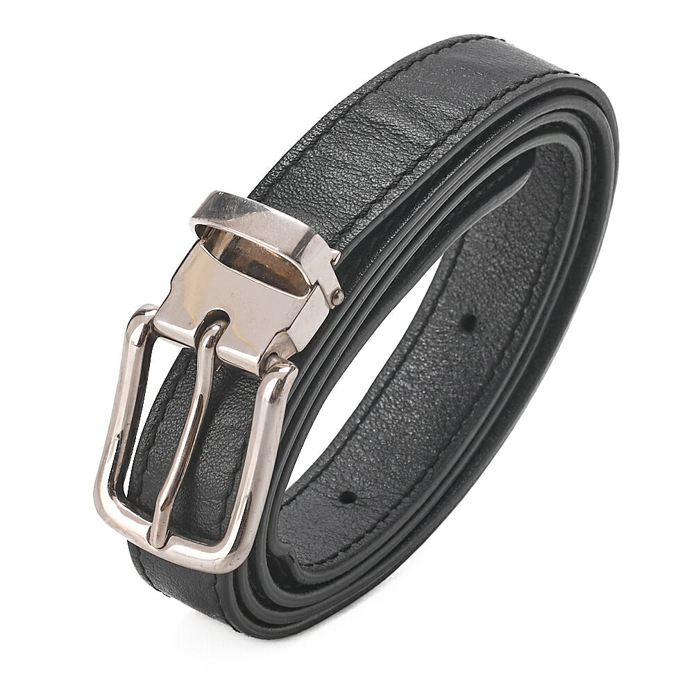 CHANEL Waist Bag Matrasse Lambskin Black Silver-Tone Hardware, Pre-Owned