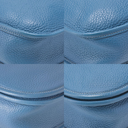 HERMES Evelyn PM2 Shoulder Bag Tryon Clemence Blue Gin Silver-Tone Hardware, Pre-Owned-Tone Hardware, Pre-Owned