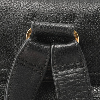 CHANEL Triple Coco Mark Chain Backpack Caviar Skin Black Gold -Tone Hardware, Pre-Owned