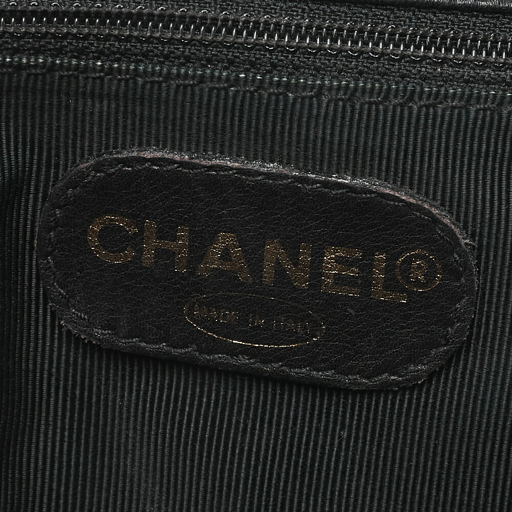 CHANEL Triple Coco Mark Chain Backpack Caviar Skin Black Gold -Tone Hardware, Pre-Owned