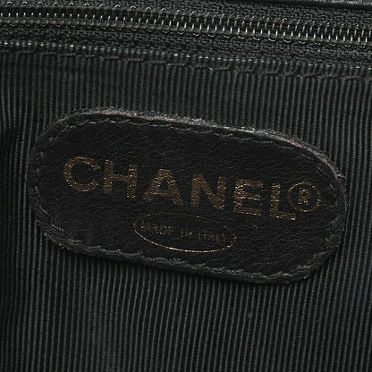 CHANEL Triple Coco Mark Chain Backpack Caviar Skin Black Gold -Tone Hardware, Pre-Owned