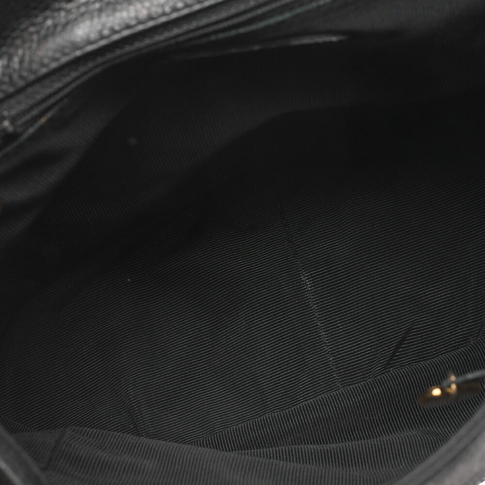 CHANEL Triple Coco Mark Chain Backpack Caviar Skin Black Gold -Tone Hardware, Pre-Owned