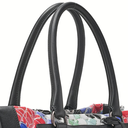 シャネル マトラッセ ココマーク ハンドバッグ ラムスキン × エナメル マルチカラー シルバー金具 中古品