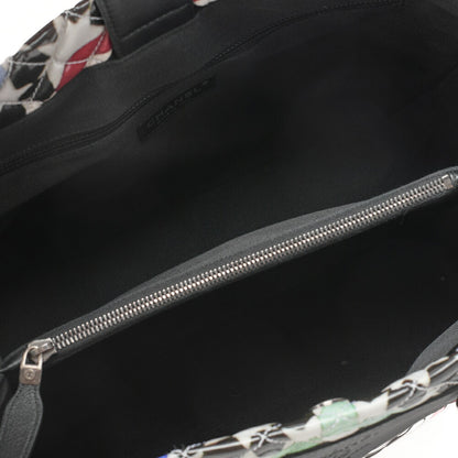 シャネル マトラッセ ココマーク ハンドバッグ ラムスキン × エナメル マルチカラー シルバー金具 中古品
