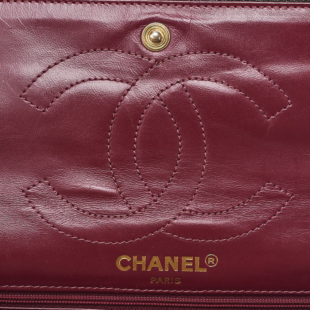 CHANEL Lambskin Matelasse 25cm Paris Limited Double Flap Shoulder Bag Black Gold-Tone Hardware, Pre-Owned