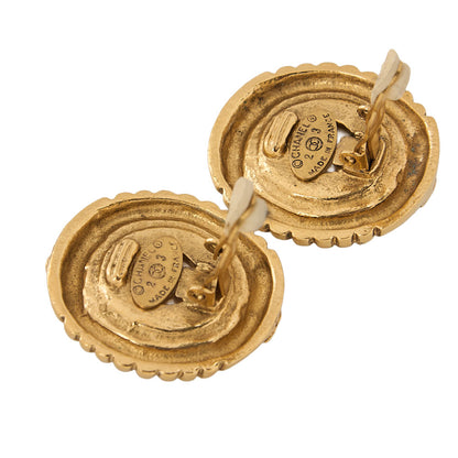 CHANEL シャネル イヤリング 23 GP フェイクパール ゴールド ゴールド金具 中古