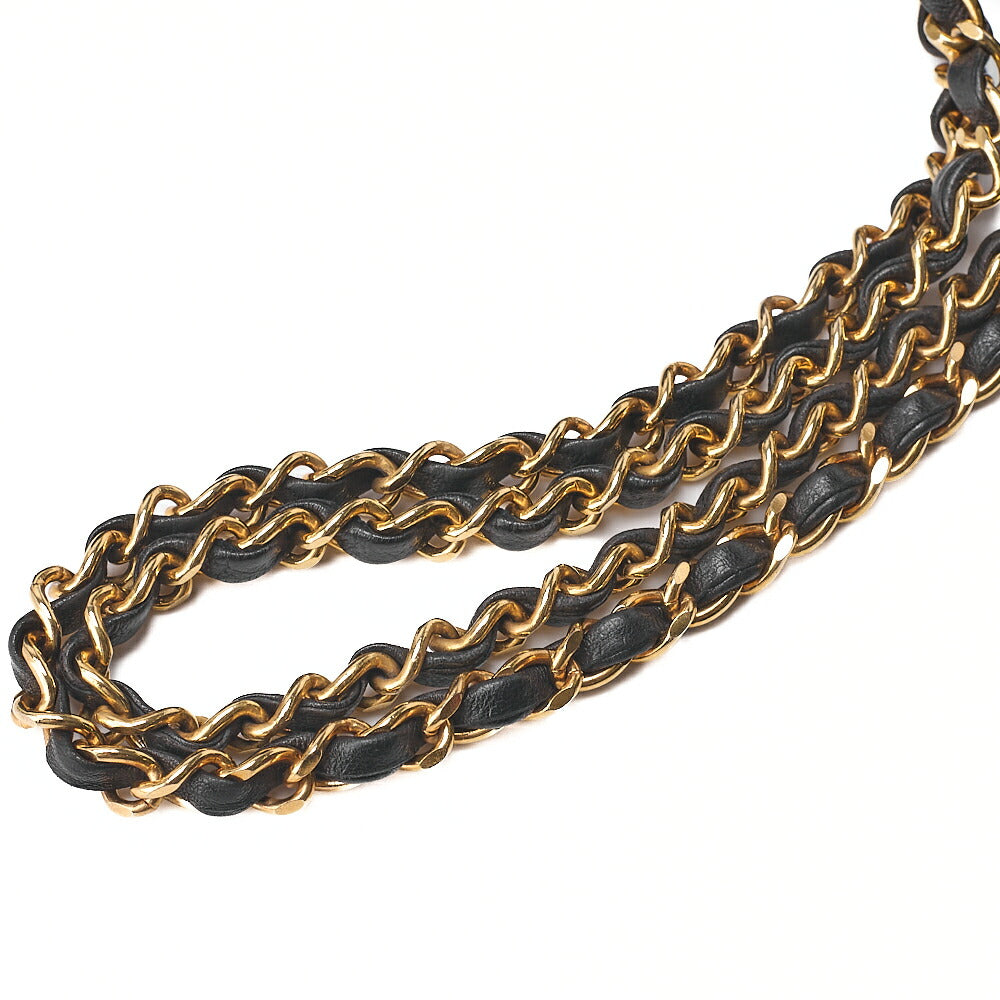 CHANEL Lambskin Matelasse 25cm Paris Limited Double Flap Shoulder Bag Black Gold-Tone Hardware, Pre-Owned