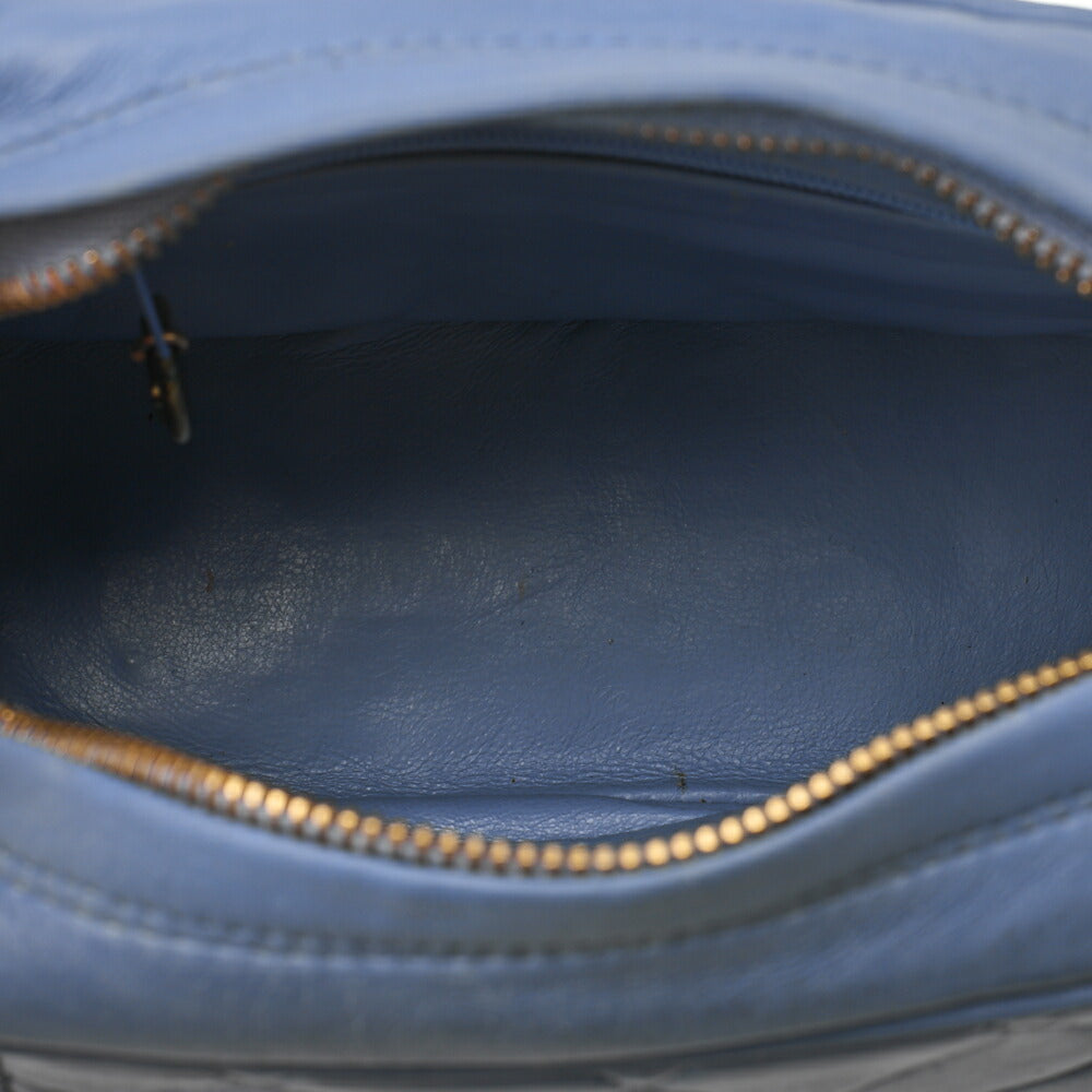 CHANEL Matelasse Coco Mark with Fringe Bijou Chain Shoulder Lambskin Light Blue Gold-Tone Hardware, Pre-Owned