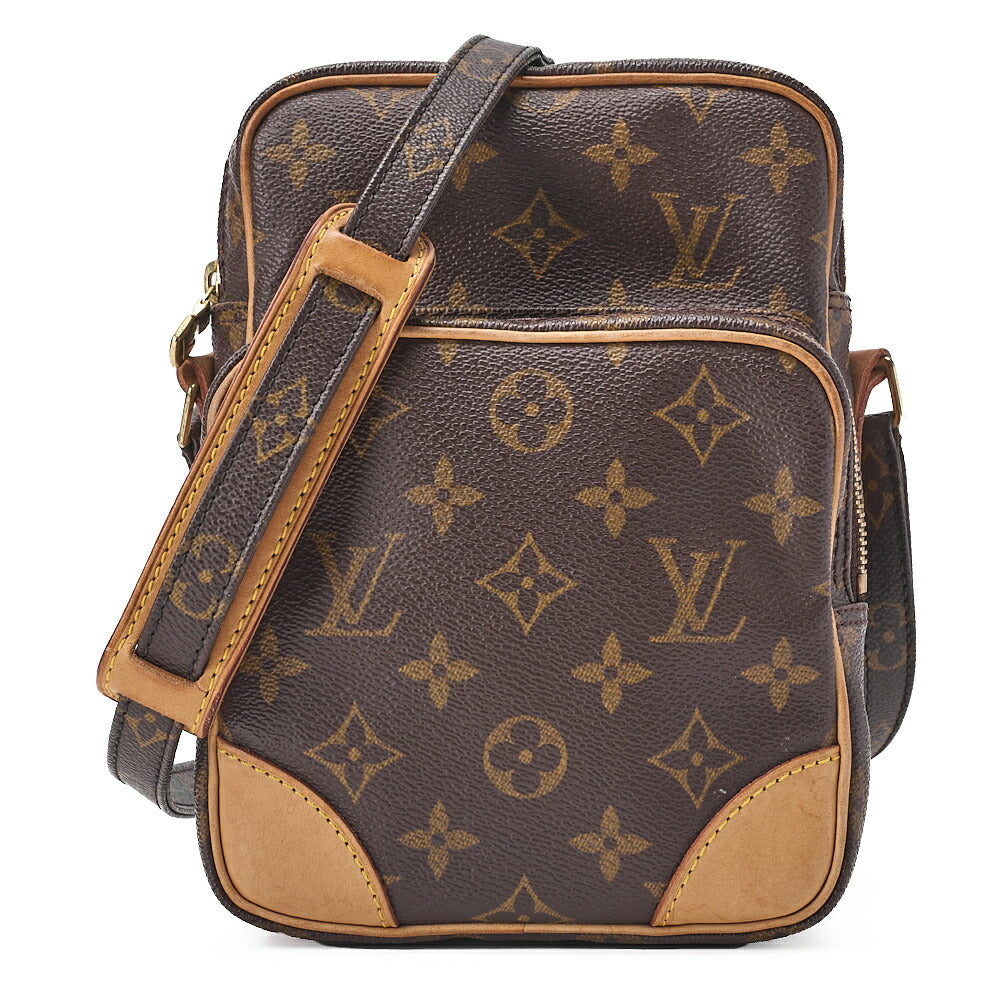 LOUIS VUITTON ルイヴィトン モノグラム アマゾン ショルダーバッグ M45236 ブラウン ゴールド金具 中古品
