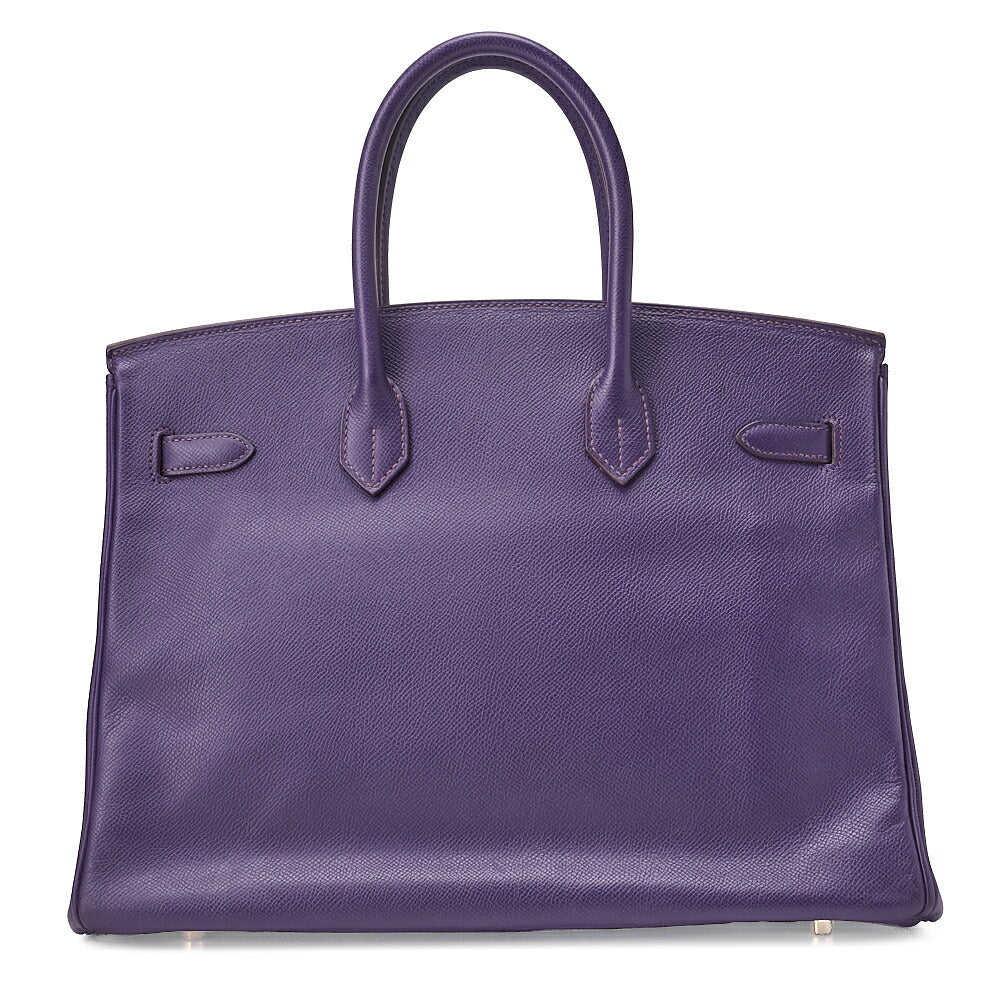 HERMES バーキン35 ハンドバッグ エプソン アイリス（パープル）ゴールド金具 中古品