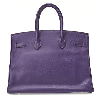 HERMES バーキン35 ハンドバッグ エプソン アイリス（パープル）ゴールド金具 中古品