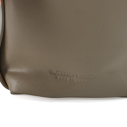 BOTTEGA VENETA Bottega Calf Intrecciato Zaarco 2way Taupe Silver-Tone Hardware, Pre-Owned
