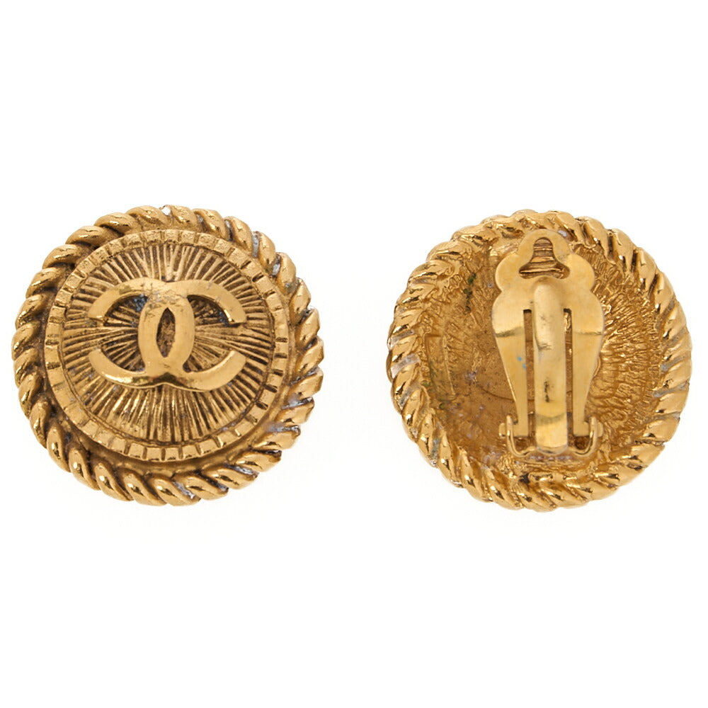 CHANEL Coco Mark Earrings GP Gold (Gold Plated) Gold-Tone Hardware, Pre-Owned