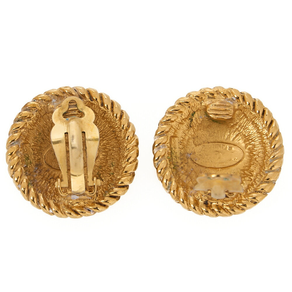 CHANEL Coco Mark Earrings GP Gold (Gold Plated) Gold-Tone Hardware, Pre-Owned