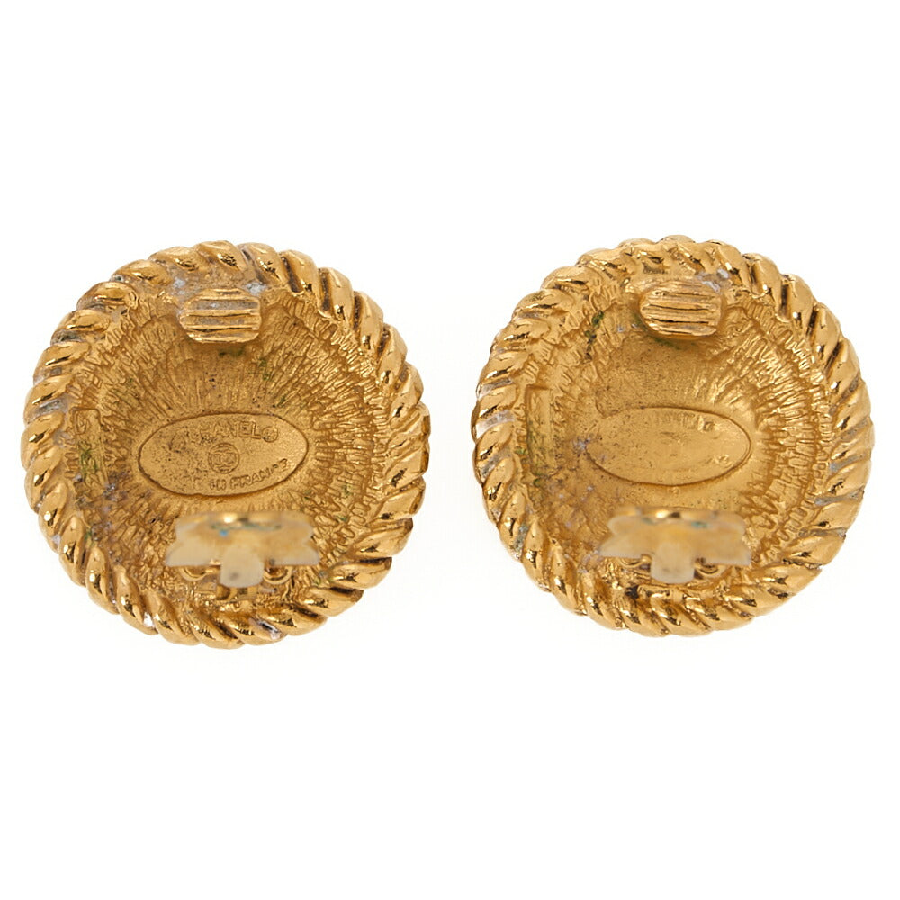 CHANEL Coco Mark Earrings GP Gold (Gold Plated) Gold-Tone Hardware, Pre-Owned