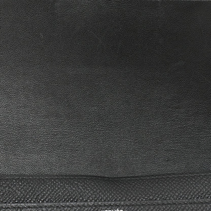 HERMES コンスタンス ロング バイフォールドウォレット エプソン ブラック シルバー金具 中古品