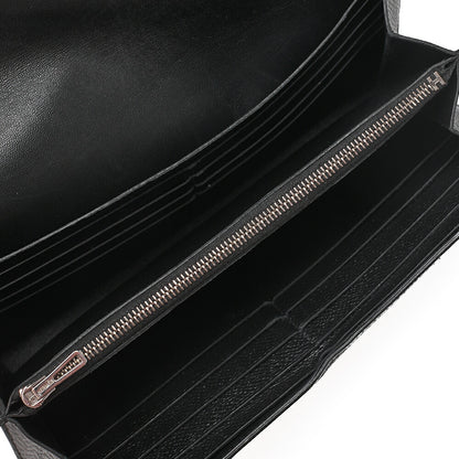 HERMES コンスタンス ロング バイフォールドウォレット エプソン ブラック シルバー金具 中古品
