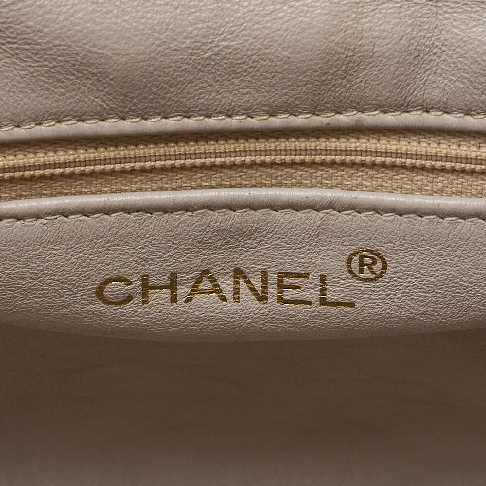 CHANEL Lambskin Matelasse Upper Coco Mark Shoulder Bag Gold Gold-Tone Hardware, Pre-Owned