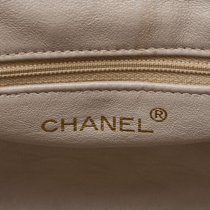 CHANEL Lambskin Matelasse Upper Coco Mark Shoulder Bag Gold Gold-Tone Hardware, Pre-Owned