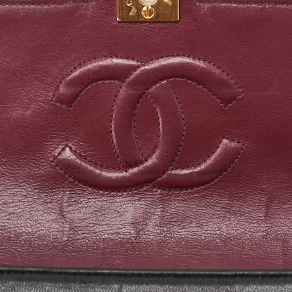 CHANEL Chain Shoulder Bag Mini Matelasse Circle Coco Lambskin Black Gold-Tone Hardware, Pre-Owned