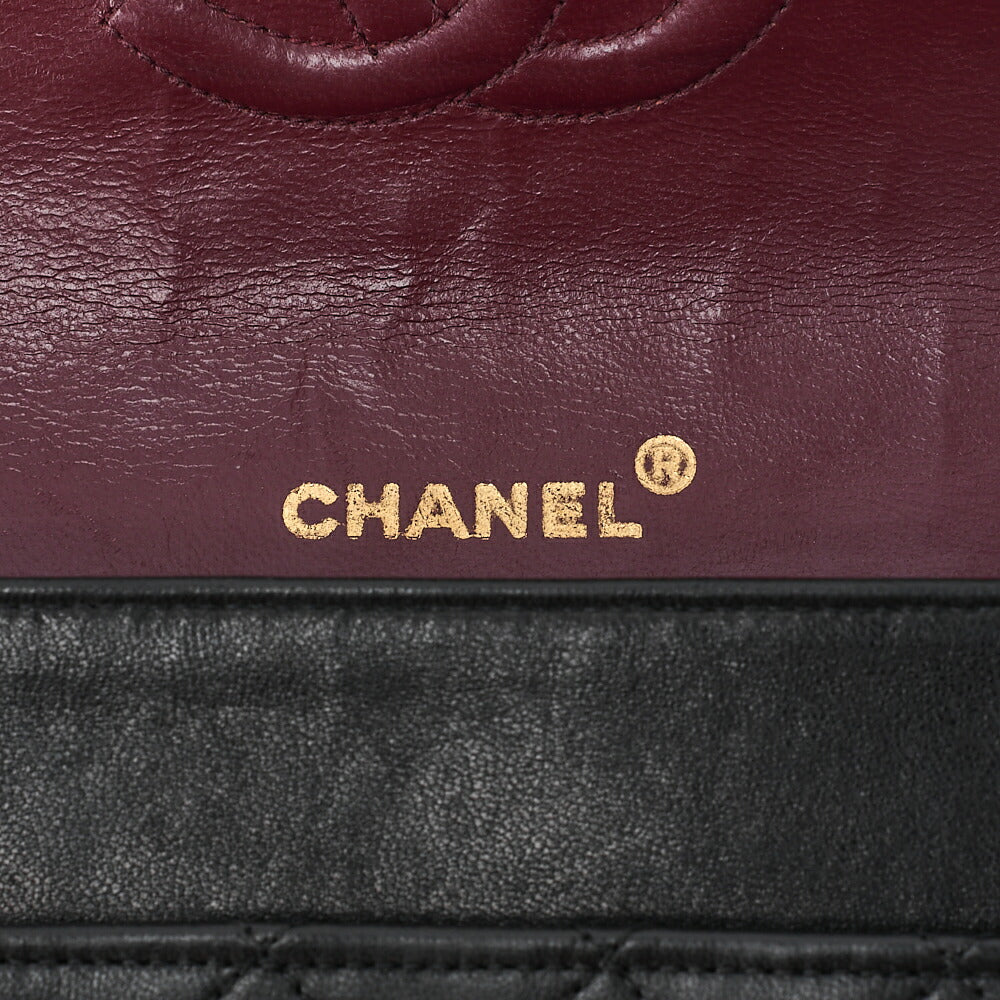 CHANEL Chain Shoulder Bag Mini Matelasse Circle Coco Lambskin Black Gold-Tone Hardware, Pre-Owned
